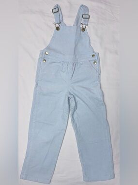 The Beaufort Bonnet Co blue corduroy overalls heart shaped back pockets sz 5